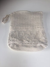 VAREPRØVE - STRIKKET STOR POUCH -BEIGE  - 30X26X8CM