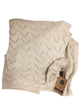 KNITTED PLAID - MOUNTAIN - BEIGE MELANGE - 140x160cm