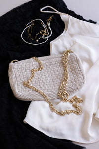 LIMITED EDITION - KNIT CLUTCH - CROSS-BODY CHAIN ​​- 22x11x5CM - EARTH BROWNN