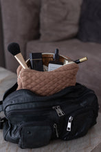 KNITTED TOILET BAG - TOTE - ROSE - 30X22X11 CM - LARGE