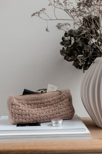 FEW PIECES - KNITTED CLUTCH-KHAKI-19X11X5CM