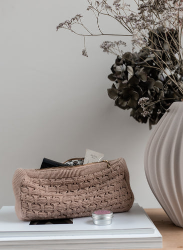 FEW PIECES - KNITTED CLUTCH-KHAKI-19X11X5CM