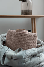 KNITTED TOILET BAG - TOTE - ROSE - 30X22X11 CM