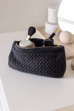 STRIKKET CLUTCH - DARK GREY MELANGE - 22X11X5CM