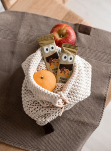 KNITTED ALL ROUND BACK - BEIGE MELANGE - 20X30 CM