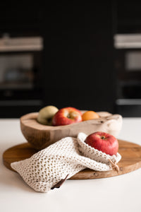 KNITTED ALL ROUND BACK - BEIGE MELANGE - 20X30 CM