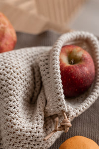 KNITTED ALL ROUND BACK - BEIGE MELANGE - 20X30 CM