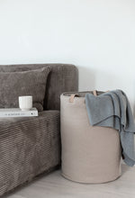 STRIKKET ALL ROUND KURV - KHAKI - 55X38 CM (VAREPRØVE)