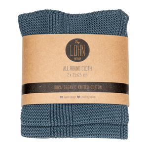 STRIKKET ALL ROUND KLUD - DARK GREY- 25x25 CM (2 STK)