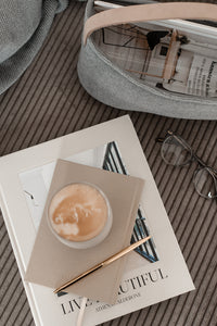 RETURVARE - STRIKKET ALL ROUND HOLDER - GREY MELANGE - 15CM