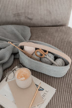 RETURVARE - STRIKKET ALL ROUND HOLDER - GREY MELANGE - 15CM