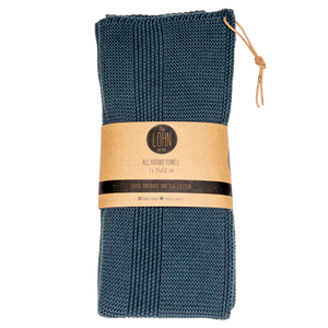 KNITTED ALL ROUND TOWELS - DARK GRAY - 35X50 CM (1 PCS)