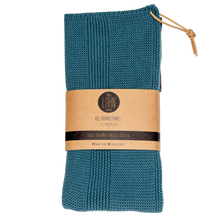 KNITTED TOWEL - PETROL - 35X50 CM (1 PCS)