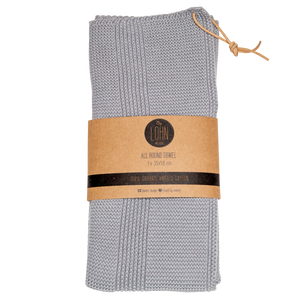 KNITTED TOWEL - SPANISH GRAY - 35X50 CM (1 PCS)