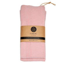 MOTHER'S DAY GIFT SET - 1X DISHING BRUSH + 2X TOWEL + 2X CLOTHS - LIGHT PINK