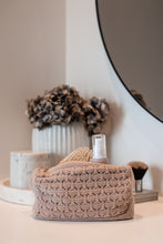 MOTHER'S DAY GIFT SET - KNITTED SHOPPING BAG - 37X37 CM + KNITTED LULU CLUTCH 19X11X5CM - PINK