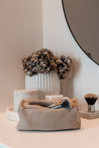 KNIT CLUTCH-KHAKI-19X11X5CM