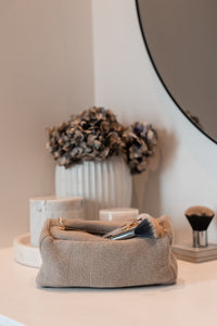 KNITTED CLUTCH - KHAKI - 19X11X5 CM