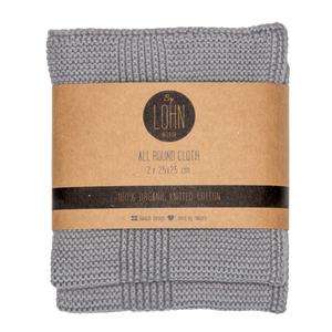 KNITTED CLOTH - SPANISH GRAY - 25x25 CM (2 PCS) 