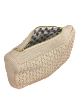 FEW PIECES - KNITTED CLUTCH - TOTE - BEIGE MELANGE - 22X11X5 CM