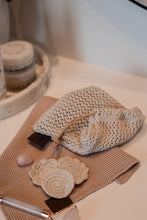 GIFT SET - BAG WITH 10 PIECES OF ROUNDS Ø7cm + CLUTCH 22X11X5CM - KHAKI